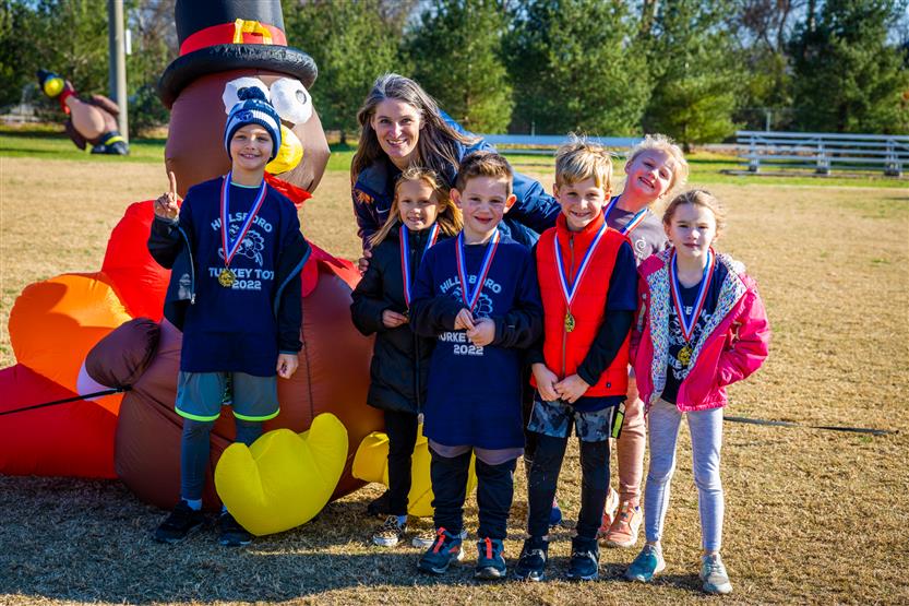 Students run in a Turkey Trot